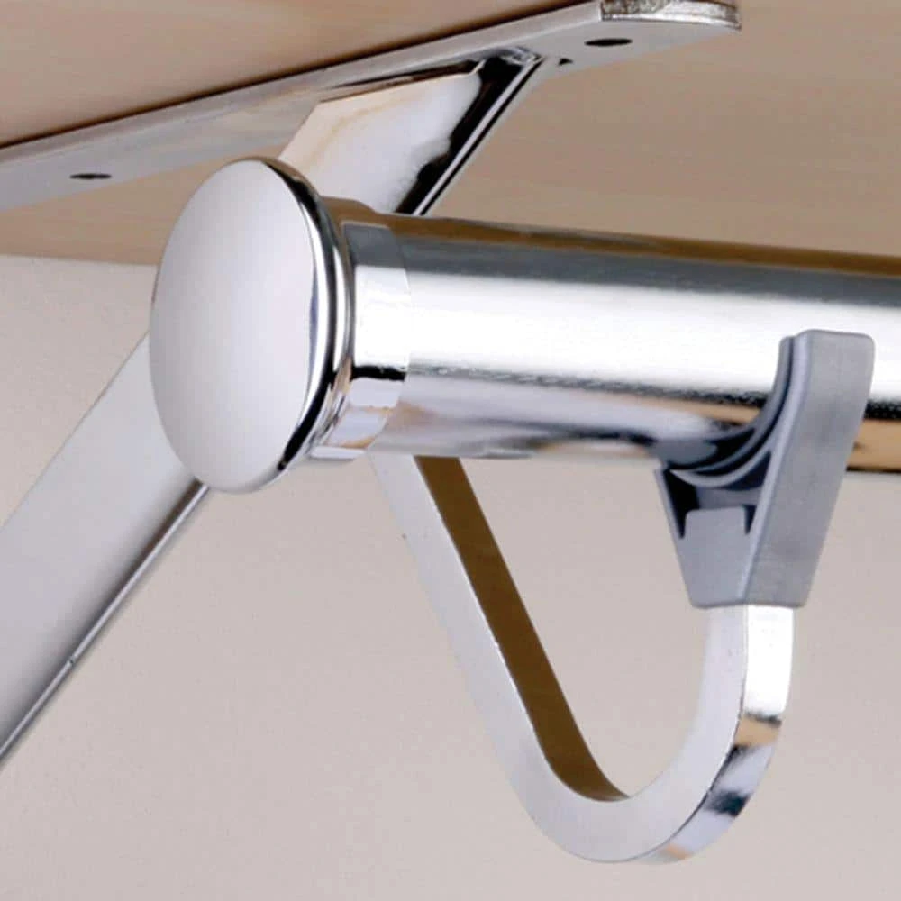 Everbilt 96 in. x 1-5/16 in. Heavy-Duty Chrome Closet Pole 2 Everbilt 96 in. x 1-5/16 in. Heavy-Duty Chrome Closet Pole - Image 2