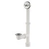 Everbilt Trip Lever 1-1/2 in. White Poly Pipe Bath Waste and Overflow Drain in Chrome