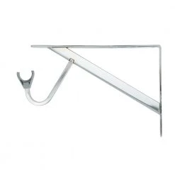 Everbilt H8 in. x D12.4 in. x W1.05 in. Chrome Heavy Duty 300 lbs. Shelf and Rod Bracket