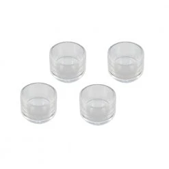 Everbilt 7/8 in. Clear Rubber Like Plastic Leg Caps for Table, Chair, and Furniture Leg Floor Protection (4-Pack)
