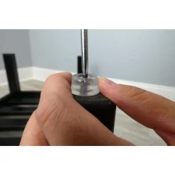 Everbilt 7/8 in. Clear Rubber Like Plastic Screw-On Furniture Bumpers for Chairs and Table Floor Protection (4-Pack) -Everbilt Store clear everbilt furniture accessories 49072 76 1000