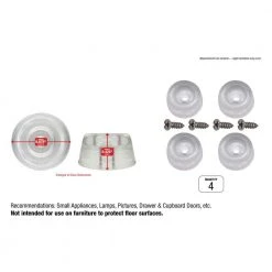 Everbilt 7/8 in. Clear Rubber Like Plastic Screw-On Furniture Bumpers for Chairs and Table Floor Protection (4-Pack) -Everbilt Store clear everbilt furniture accessories 49072 fa 1000