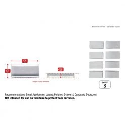 Everbilt 1/2 in. x 1 in. Clear Soft Rubber Like Plastic Self-Adhesive Rectangular Bumpers (8-Pack) -Everbilt Store clear everbilt furniture accessories 49963 76 1000