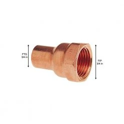 Everbilt 3/4 in. Copper Pressure Fitting x FIP Female Adapter -Everbilt Store copper everbilt copper fittings c6032hd34 d4 1000