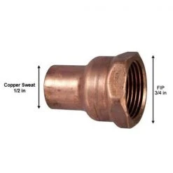 Everbilt 1/2 in. x 3/4 in. Copper Pressure Cup x FIP Female Adapter Fitting -Everbilt Store copper everbilt copper fittings c603hd1234 d4 1000