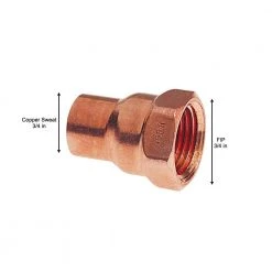 Everbilt 3/4 in. Copper Pressure Cup x FIP Female Adapter Fitting -Everbilt Store copper everbilt copper fittings c603hd34 d4 1000