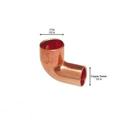 Everbilt 1/2 in. Copper 90-Degree Fitting x Cup Street Elbow -Everbilt Store copper everbilt copper fittings c6072hd12 d4 1000