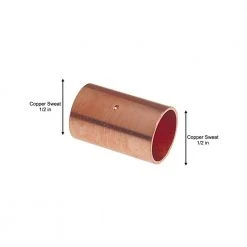 Everbilt 1/2 in. Copper Pressure Cup x Cup Coupling with Stop Fitting (10-Pack) -Everbilt Store copper everbilt copper fittings cp600hd12 d4 1000