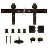 Everbilt 72 in. Dark Oil-Rubbed Bronze Strap Sliding Barn Door Track and Hardware Kit