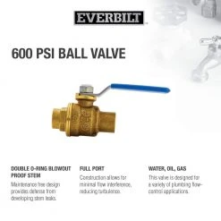 Everbilt 1 in. Brass SWT Full Port Ball Valve -Everbilt Store everbilt ball valves 107 455eb 31 1000