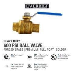 Everbilt 1 in. Brass SWT Full Port Ball Valve -Everbilt Store everbilt ball valves 107 455eb d4 1000