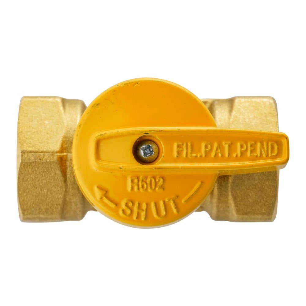 Everbilt 3/4 in. Brass FPT 1-Piece Gas Valve 5 Everbilt 3/4 in. Brass FPT 1-Piece Gas Valve - Image 5