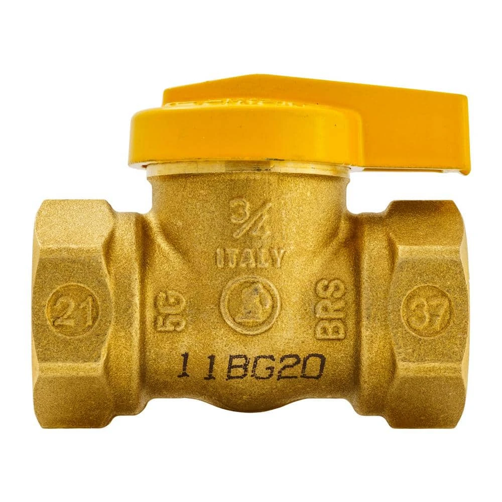 Everbilt 3/4 in. Brass FPT 1-Piece Gas Valve 3 Everbilt 3/4 in. Brass FPT 1-Piece Gas Valve - Image 3