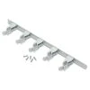 Everbilt 17 in. Wall-Mounted White Steel Spring Grip Clip Adjustable Storage Bar