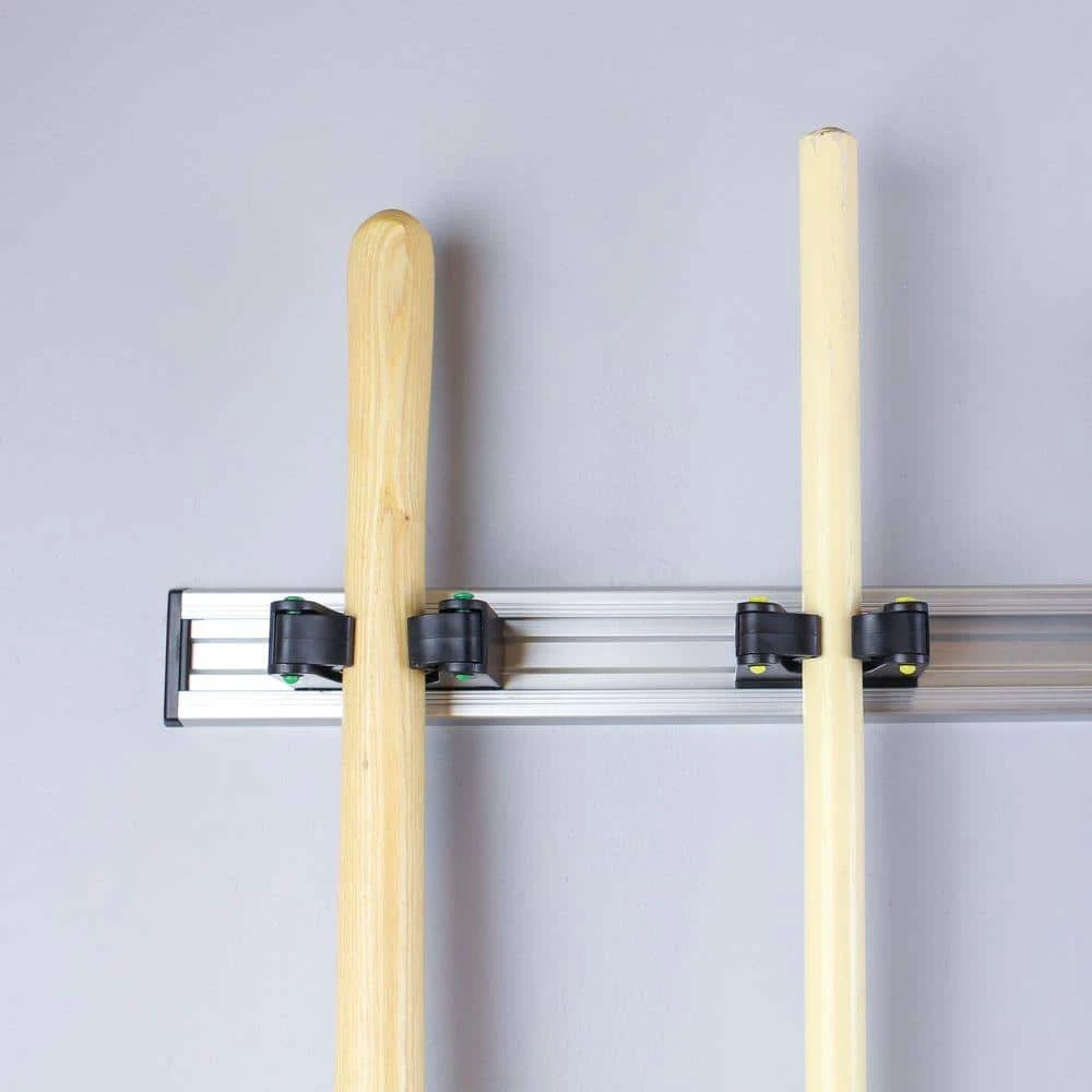 Everbilt 20 in. Adjustable Storage Wall Mount Tool Bar with 3 Rubber Grip Hooks in Black 5 Everbilt 20 in. Adjustable Storage Wall Mount Tool Bar with 3 Rubber Grip Hooks in Black - Image 5