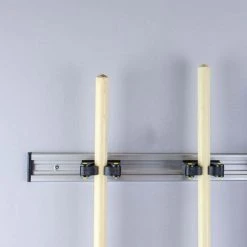 Everbilt 20 in. Adjustable Storage Wall Mount Tool Bar with 3 Rubber Grip Hooks in Black 11 Everbilt 20 in. Adjustable Storage Wall Mount Tool Bar with 3 Rubber Grip Hooks in Black -Everbilt Store everbilt broom holders 24225 fa 1000