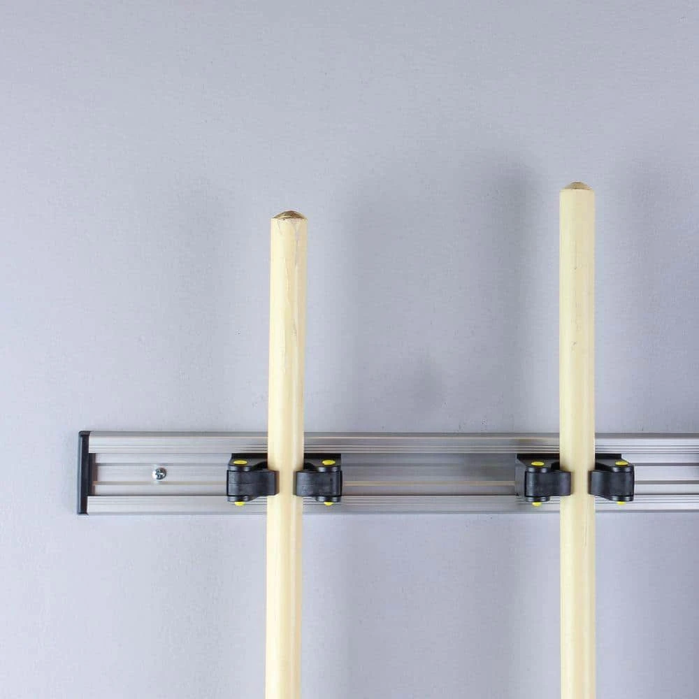 Everbilt 20 in. Adjustable Storage Wall Mount Tool Bar with 3 Rubber Grip Hooks in Black 6 Everbilt 20 in. Adjustable Storage Wall Mount Tool Bar with 3 Rubber Grip Hooks in Black - Image 6