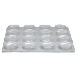 Everbilt 1/2 in. Clear Soft Rubber Like Plastic Self-Adhesive Round Bumpers (16-Pack) -Everbilt Store everbilt cabinet bumpers 49967 44 1000