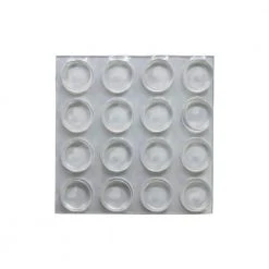 Everbilt 1/2 in. Clear Soft Rubber Like Plastic Self-Adhesive Round Bumpers (16-Pack)