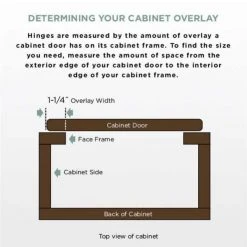 Everbilt 35 mm 105-Degree 1-1/4 in. Overlay Soft Close Cabinet Hinge 1-Pair (2 Pieces) -Everbilt Store everbilt cabinet hinges h1531se np cp fa 1000