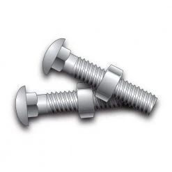 Everbilt 3/8 in. x 3 in. Galvanized Metal Carriage Bolt with Nut (10-Pack) -Everbilt Store everbilt chain link fence accessories 328504eb 4f 1000
