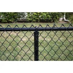 Everbilt 1 5/8 in. X 6 ft. Black metal Chain Link Post -Everbilt Store everbilt chain link fence accessories 328971bkeb 31 1000