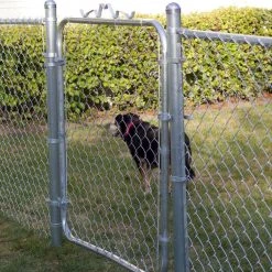 Everbilt 3.5 ft. x 4 ft. Galvanized Steel Bent Frame Walk-Through Chain Link Fence Gate (Actual Gate Size: 38 in. x 48 in.) -Everbilt Store everbilt chain link fence gates 328302eb 31 1000