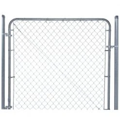 Everbilt 6 ft. W x 4 ft. H Metal Expandable Galvanized Chain Link Fence Gate Kit (Actual Gate Width: 26 in. to 68 in.)