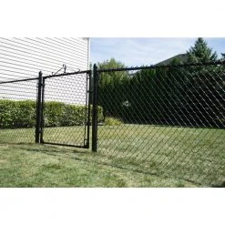 Everbilt 42 in. x 48 in. Chain Link Fence Metal Gate - Black -Everbilt Store everbilt chain link fence gates 329204bkeb 1f 1000