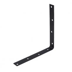 Everbilt 10 in. Black Hammered Corner Brace (4-Pack)