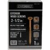 Everbilt #9 x 2-1/2 in. Star Drive Flat Head Exterior Wood Screws (100-Pack)