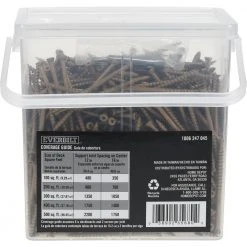 Everbilt #8 x 2-1/2 in. Star Drive Trim Head Exterior Wood Screws (655-Pack) -Everbilt Store everbilt deck screws 117364 44 1000