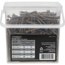Everbilt 9 in. x 3 in. Star Drive Flat Head Exterior Wood Screws (20 lbs./1668-Pieces) 9 Everbilt 9 in. x 3 in. Star Drive Flat Head Exterior Wood Screws (20 lbs./1668-Pieces) -Everbilt Store everbilt deck screws 9985284 44 1000
