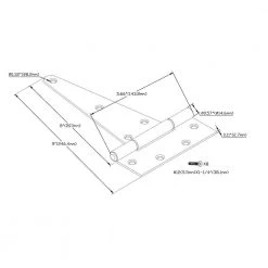 Everbilt 8 in. Zinc-Plated Heavy-Duty Tee Hinge -Everbilt Store everbilt door hinges 15409 76 1000