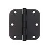 Everbilt 3-1/2 in. x 5/8 in. Radius Matte Black Door Hinge Value Pack (24-Pack)