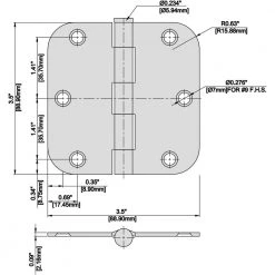 Everbilt 3-1/2 in. x 5/8 in. Radius Satin Nickel Door Hinge Value Pack (12 per Pack) -Everbilt Store everbilt door hinges 16909 31 1000