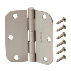 Everbilt 3-1/2 in. x 5/8 in. Radius Satin Nickel Door Hinge Value Pack (48 per Pack)