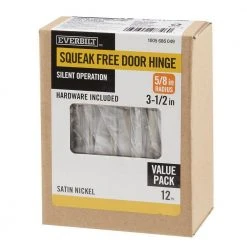 Everbilt 3-1/2 in. x 5/8 in. Radius Satin Nickel Squeak-Free Door Hinge (12-Pack) -Everbilt Store everbilt door hinges 28726 c3 1000