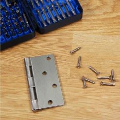 Everbilt 4 in. Satin Nickel Square Radius Squeak-Free Door Hinge -Everbilt Store everbilt door hinges 28736 66 1000