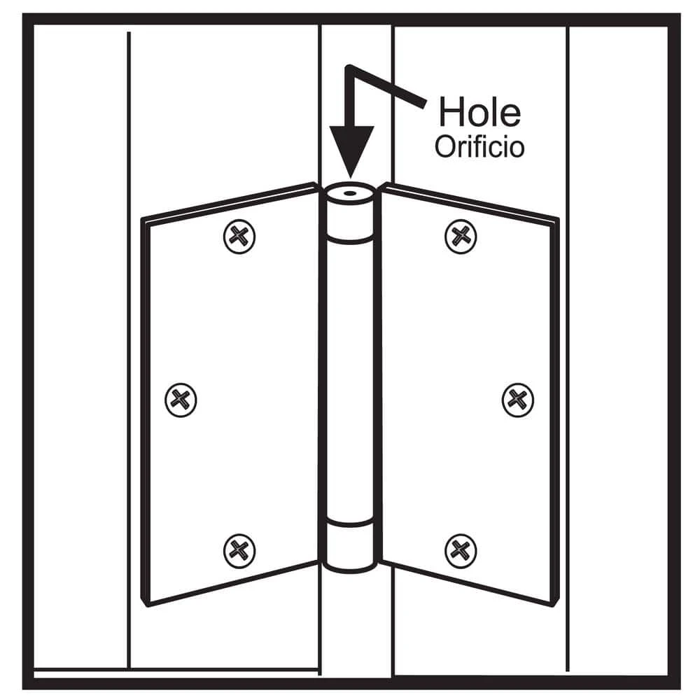 Everbilt 4 in. x 5/8 in. Radius Satin Chrome Adjustable Spring Door Hinge 4 Everbilt 4 in. x 5/8 in. Radius Satin Chrome Adjustable Spring Door Hinge - Image 4