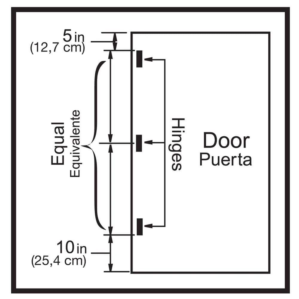 Everbilt 4 in. x 5/8 in. Radius Satin Chrome Adjustable Spring Door Hinge 3 Everbilt 4 in. x 5/8 in. Radius Satin Chrome Adjustable Spring Door Hinge - Image 3