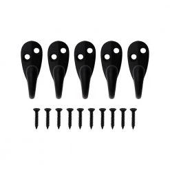 Everbilt Matte Black Light Duty Single Robe Hook (5-Pack) -Everbilt Store everbilt door lock accessories 20786 4f 1000