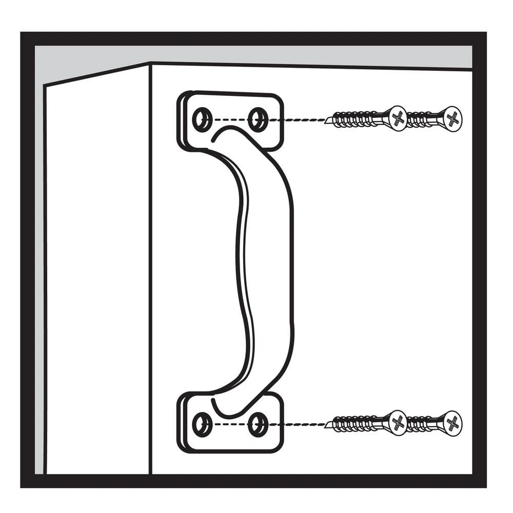 Everbilt 5-3/4 in. Black Door Pull 2 Everbilt 5-3/4 in. Black Door Pull - Image 2