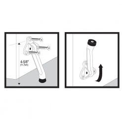 Everbilt White Kickdown Door Stop -Everbilt Store everbilt door stops 28537 1f 1000