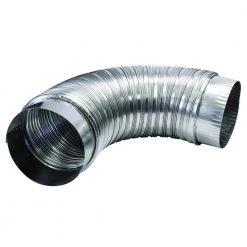 Everbilt 4 in. x 2 ft. Semi-Rigid Aluminum Dryer Vent Duct with Collars