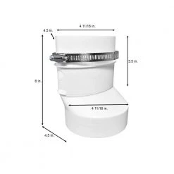 Everbilt 4 in. Round to Oval Dryer Duct Adapter -Everbilt Store everbilt dryer parts r2ohd 1f 1000