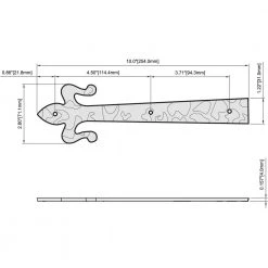 Everbilt 10 in. Black Decorative Fleur-De-Lis Strap Hinge (2-Pack) 9 Everbilt 10 in. Black Decorative Fleur-De-Lis Strap Hinge (2-Pack) -Everbilt Store everbilt fence gate accessories 10254 31 1000