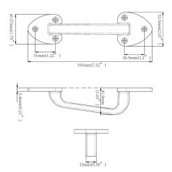 Everbilt 7-1/2 in. Black Heavy Duty Gate Pull -Everbilt Store everbilt fence gate handles 20464 76 1000