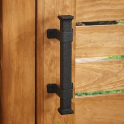 Everbilt 10 in. Black Heavy-Duty Door Pull with Rust Defender -Everbilt Store everbilt fence gate handles 60220 40 1000