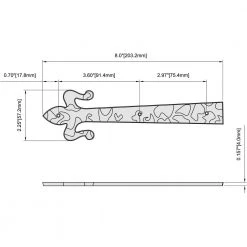 Everbilt 8 in. Black Decorative Fleur-de-lis Strap Hinge (2-Pack) -Everbilt Store everbilt fence gate hinges 10244 31 1000